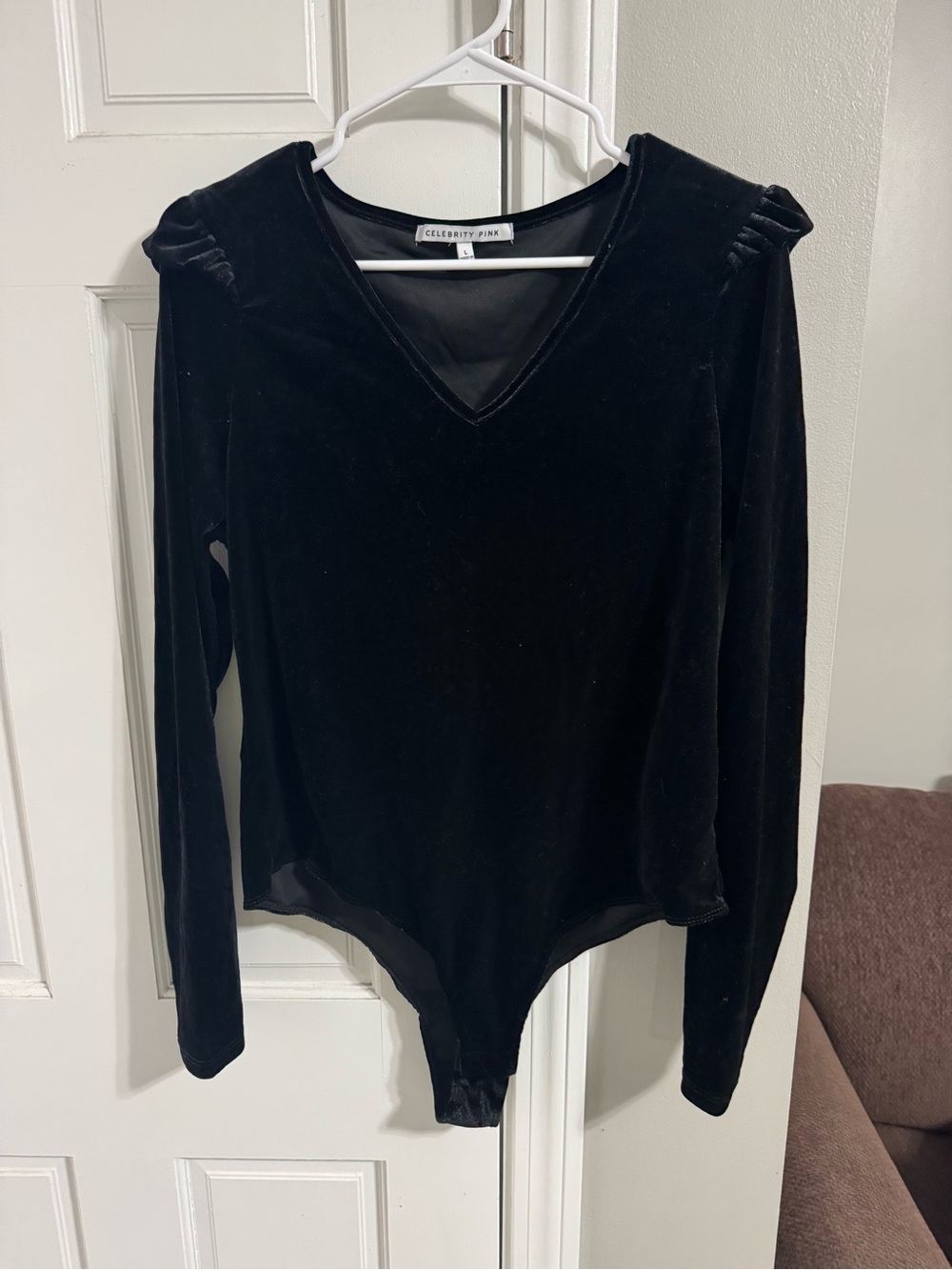 Celebrity Pink Velvet bodysuit